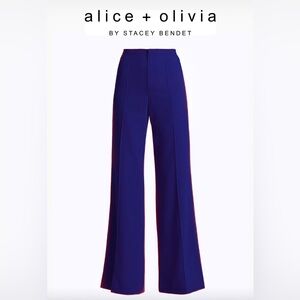 Alice + Olivia Blue Trouser Pant